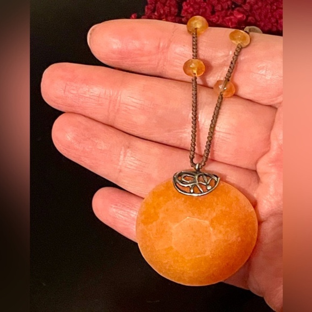 SILPADA .925 Sterling Silver Moroccan Sunset Faceted Aventurine Necklace - Picture 10 of 12